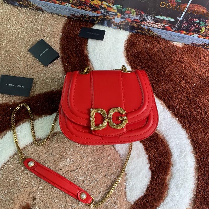 D&G Shoulder Chain Bag BB6677 Plain Red